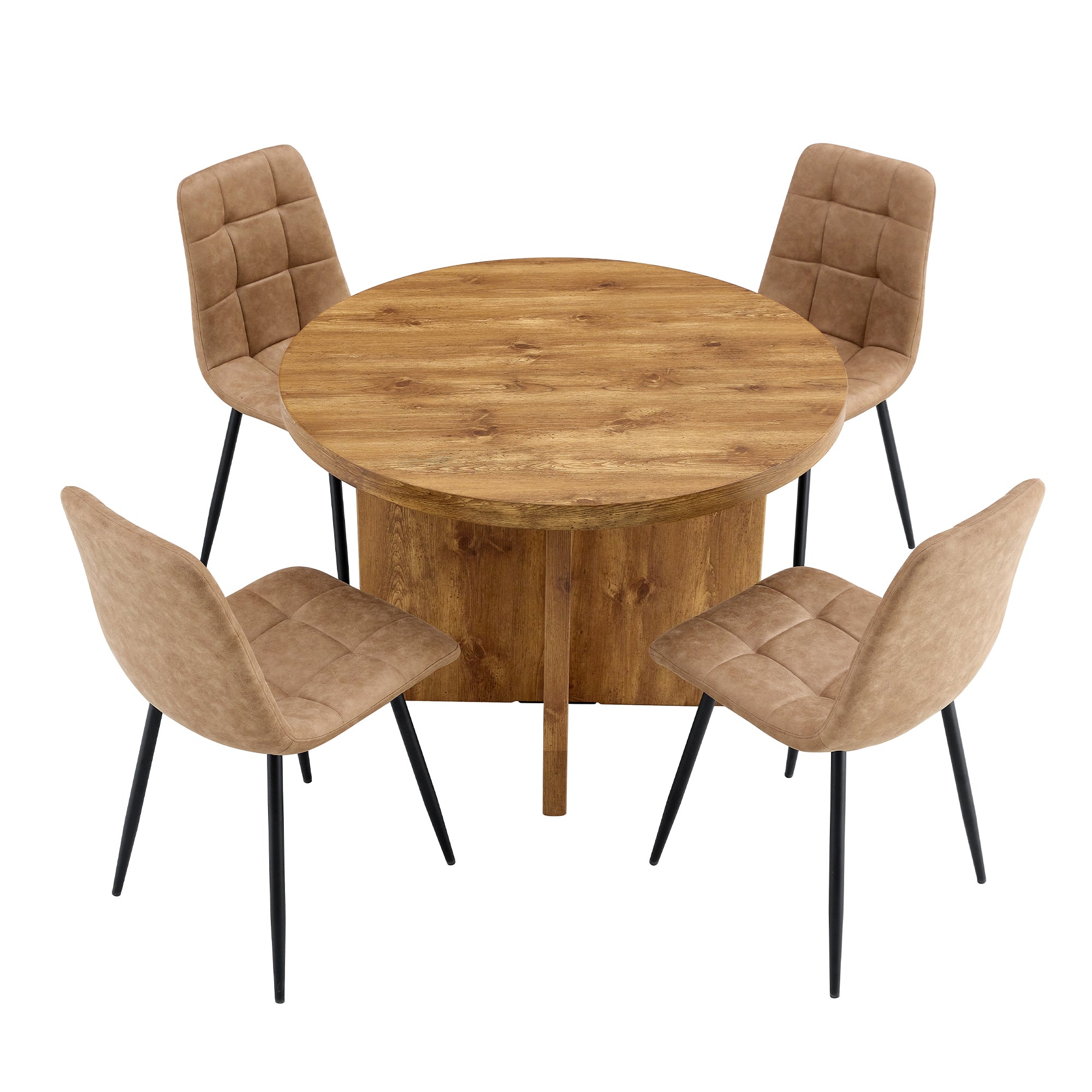 5 Pc Round Dining Table Set w/ 4 Chairs