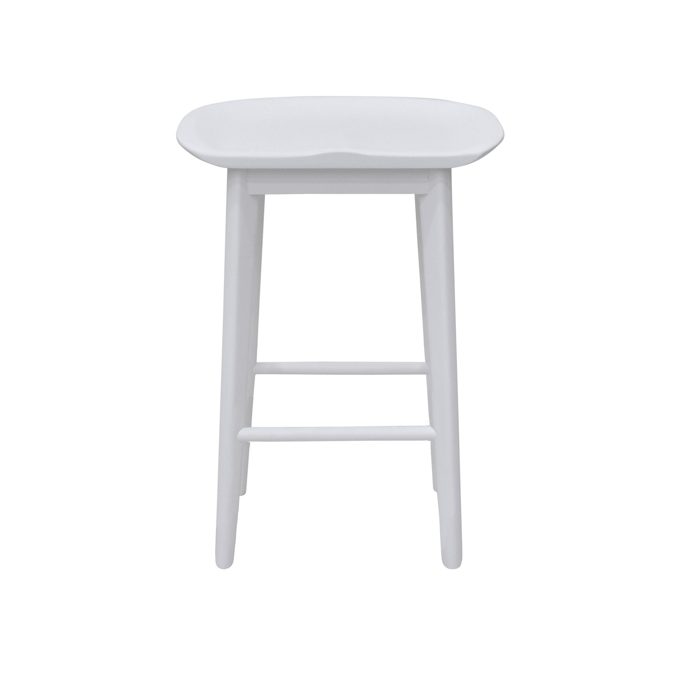 Hilton White Counter Stool (24" Seat Height)
