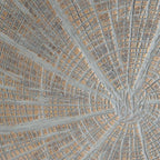 Blue-gray vase texture close-up with radial starburst mosaic pattern