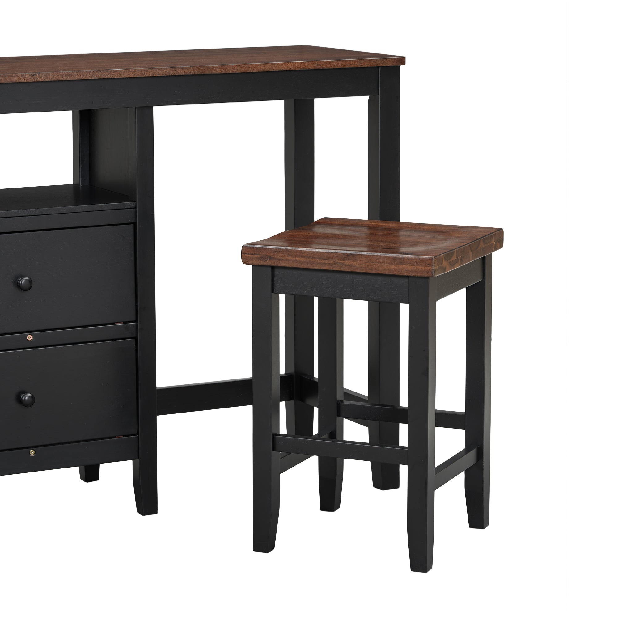 Farmhouse 3-Piece Counter Height Dining Set