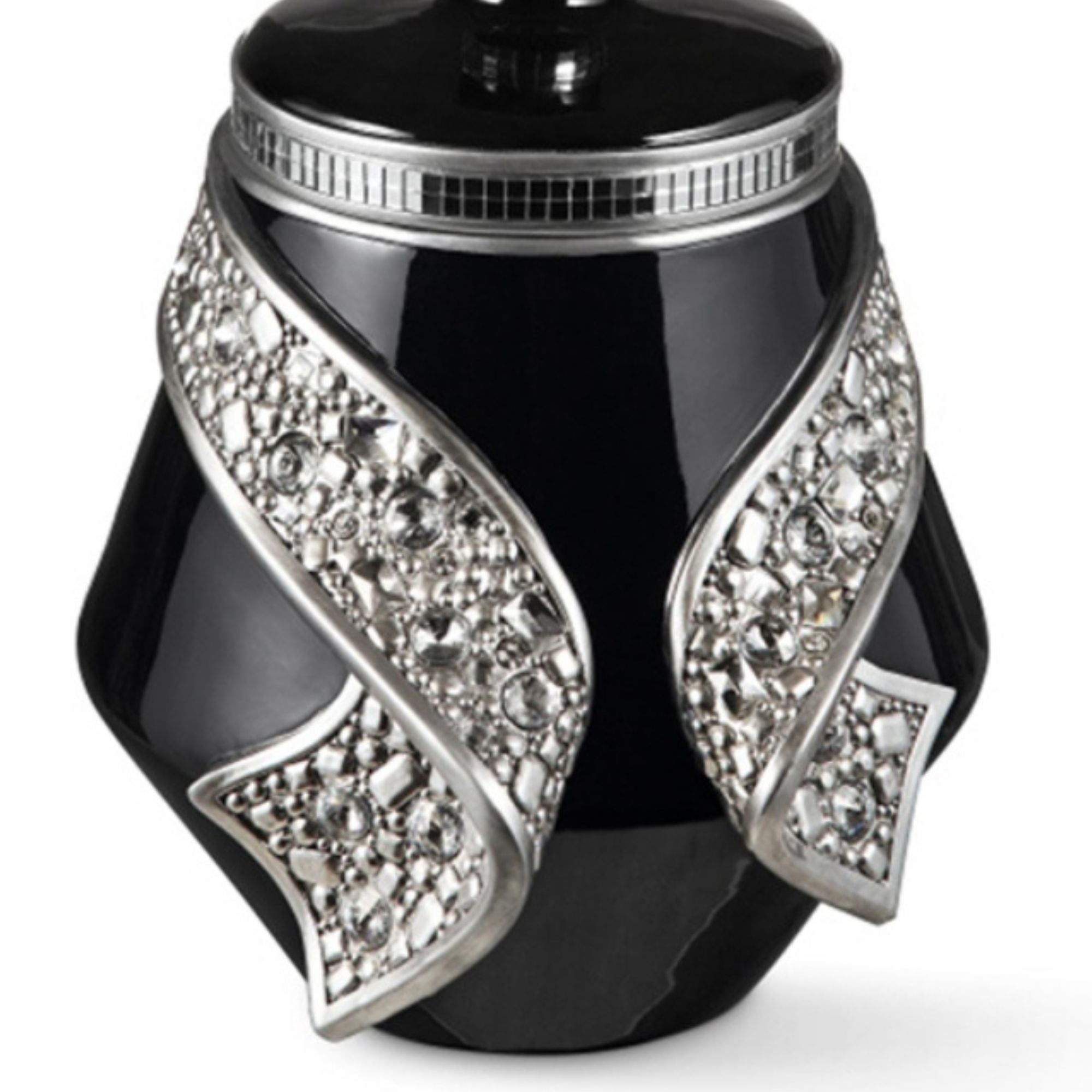 Stelaire Decorative Jewelry Box, 14" Tall, Black/Silver