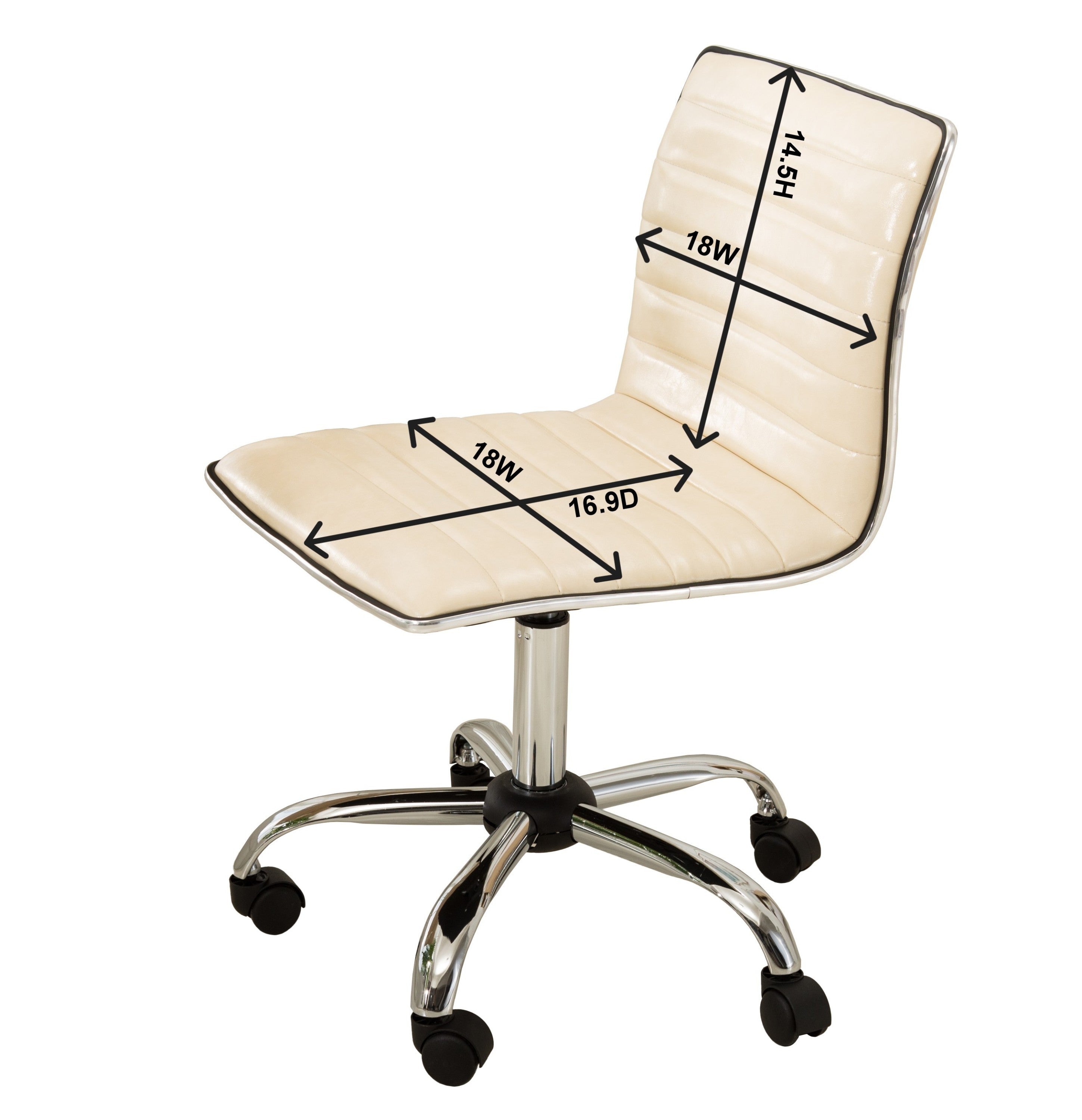 Fremo Chromel Adjustable Air Lift Office Chair- White