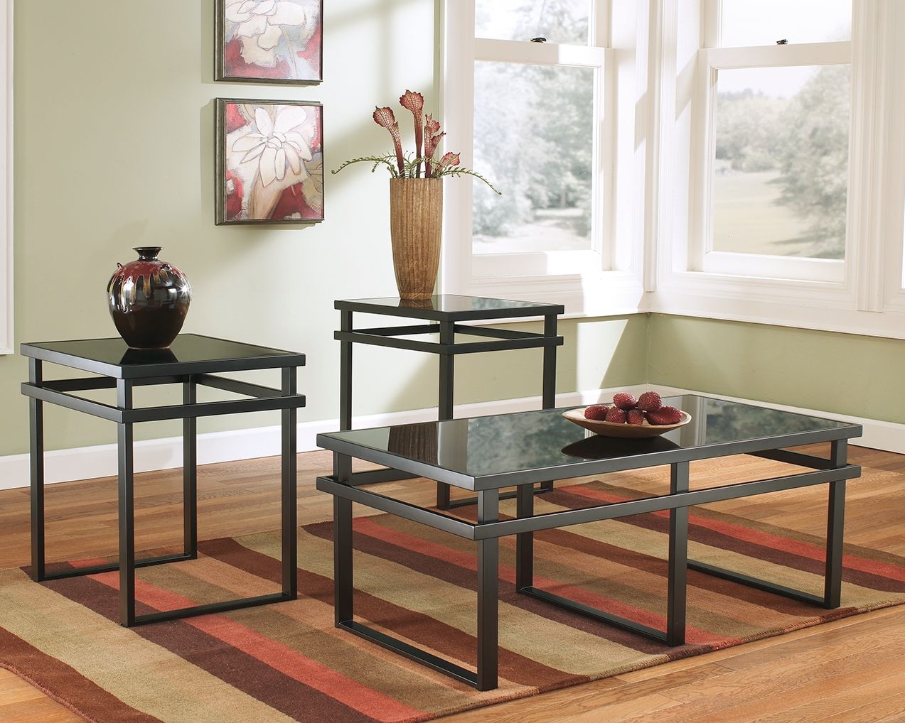 Laney Black - Occasional Table Set (Set of 3)