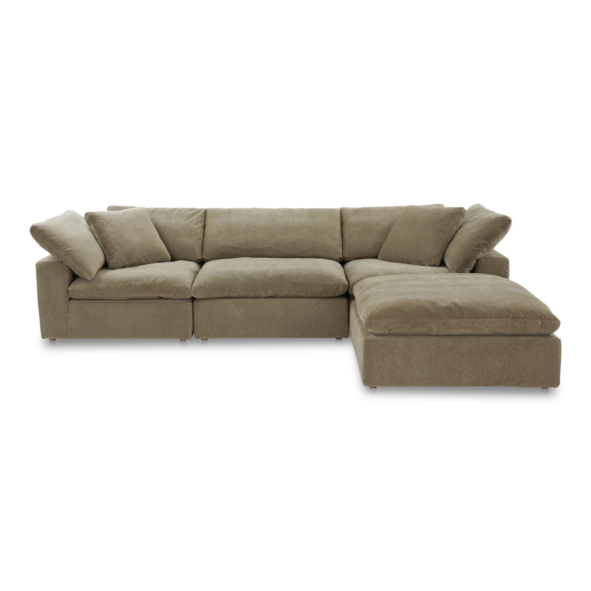 Desert Sage Modular Sectional - Terra, Stain-Resistant-Stationary Sectionals-American Furniture Outlet