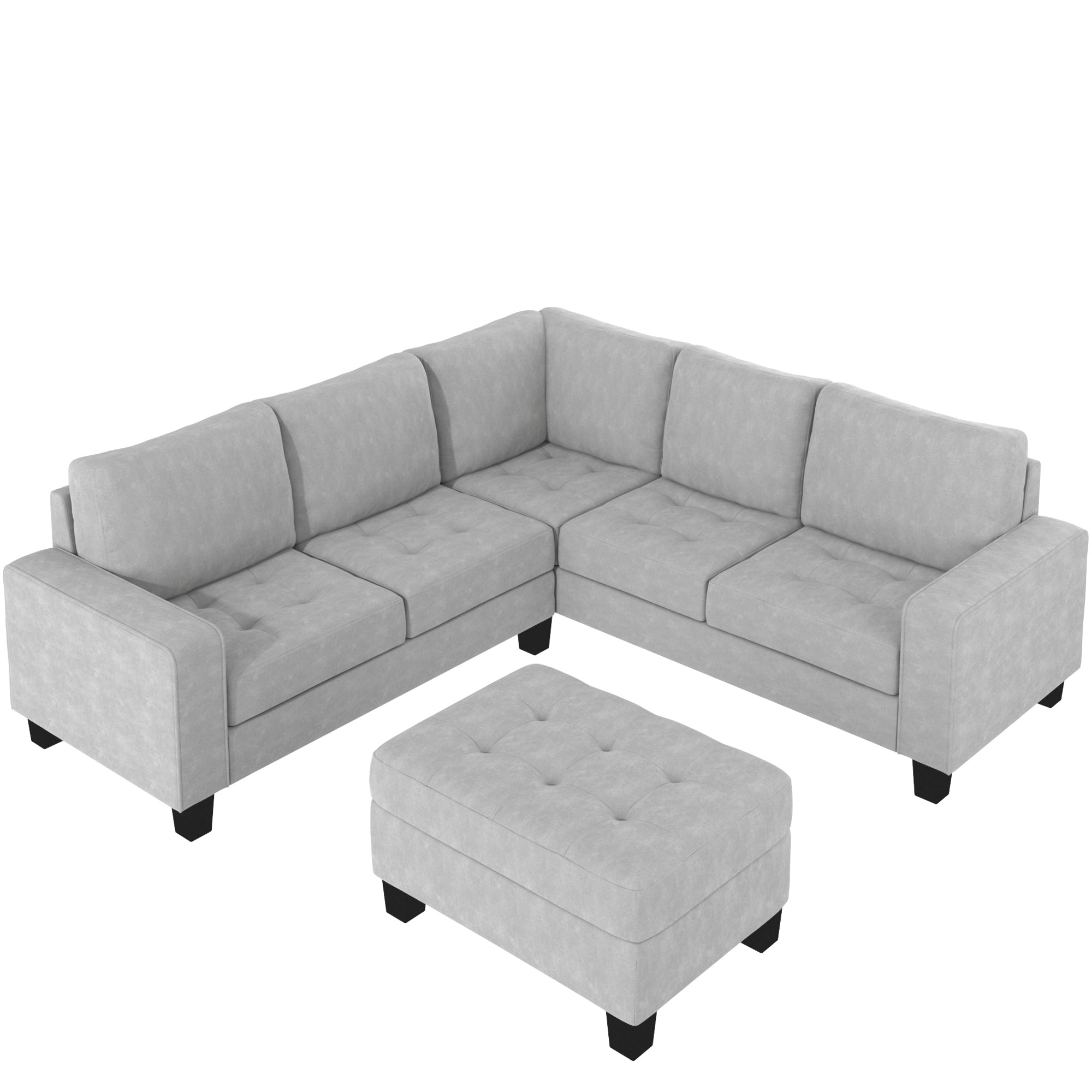 gray-l-shaped-sectional-couch