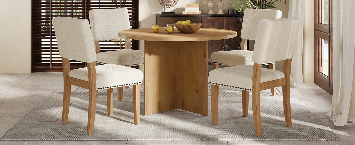 5-Piece Round Dining Table Set