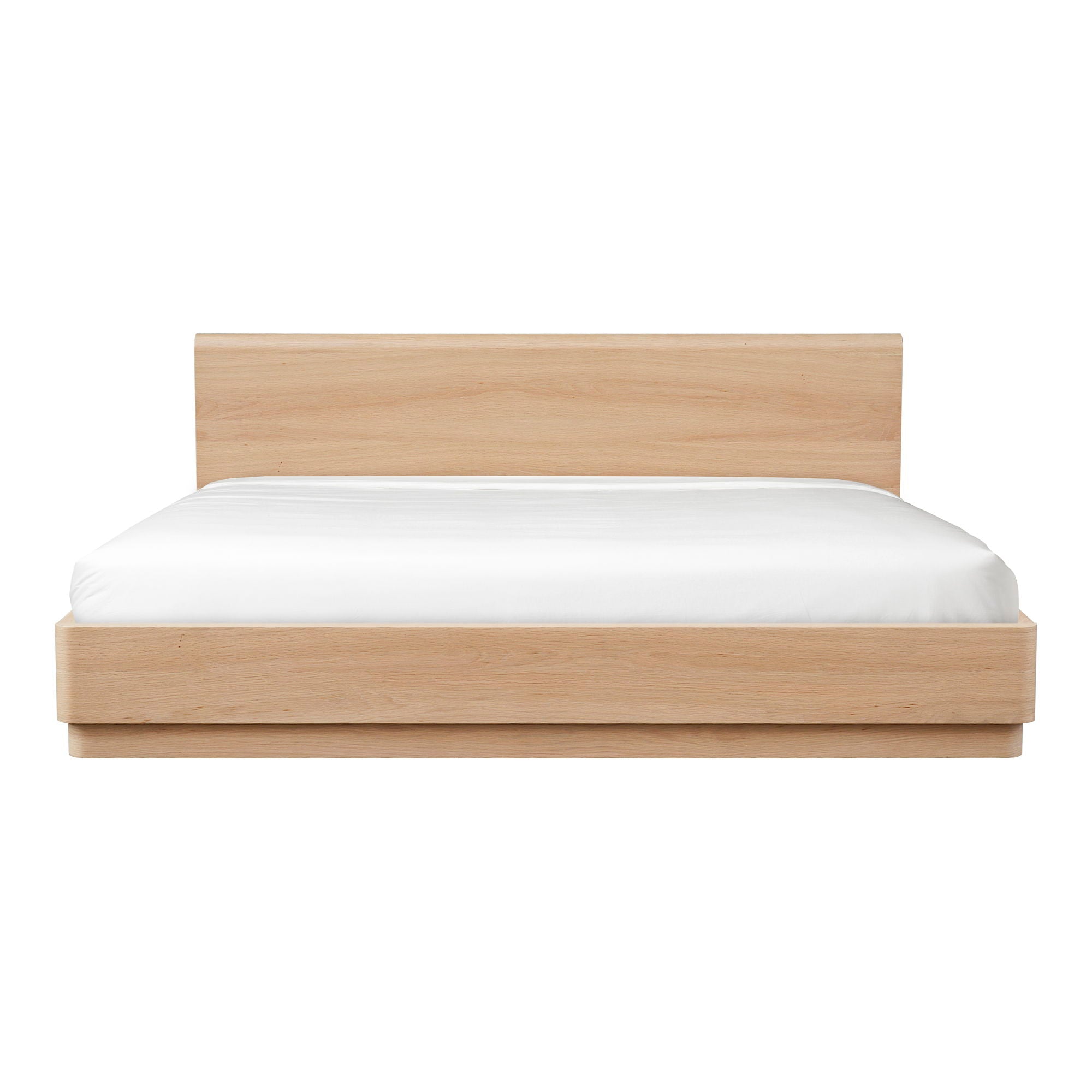 Round Off - Queen Bed - Natural Oak