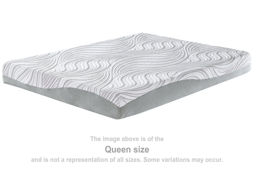 California king memory foam mattress, white wave-pattern cover