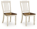 Wirloni - Dining Room Side Chair (Set of 2) - Antique White / Brown