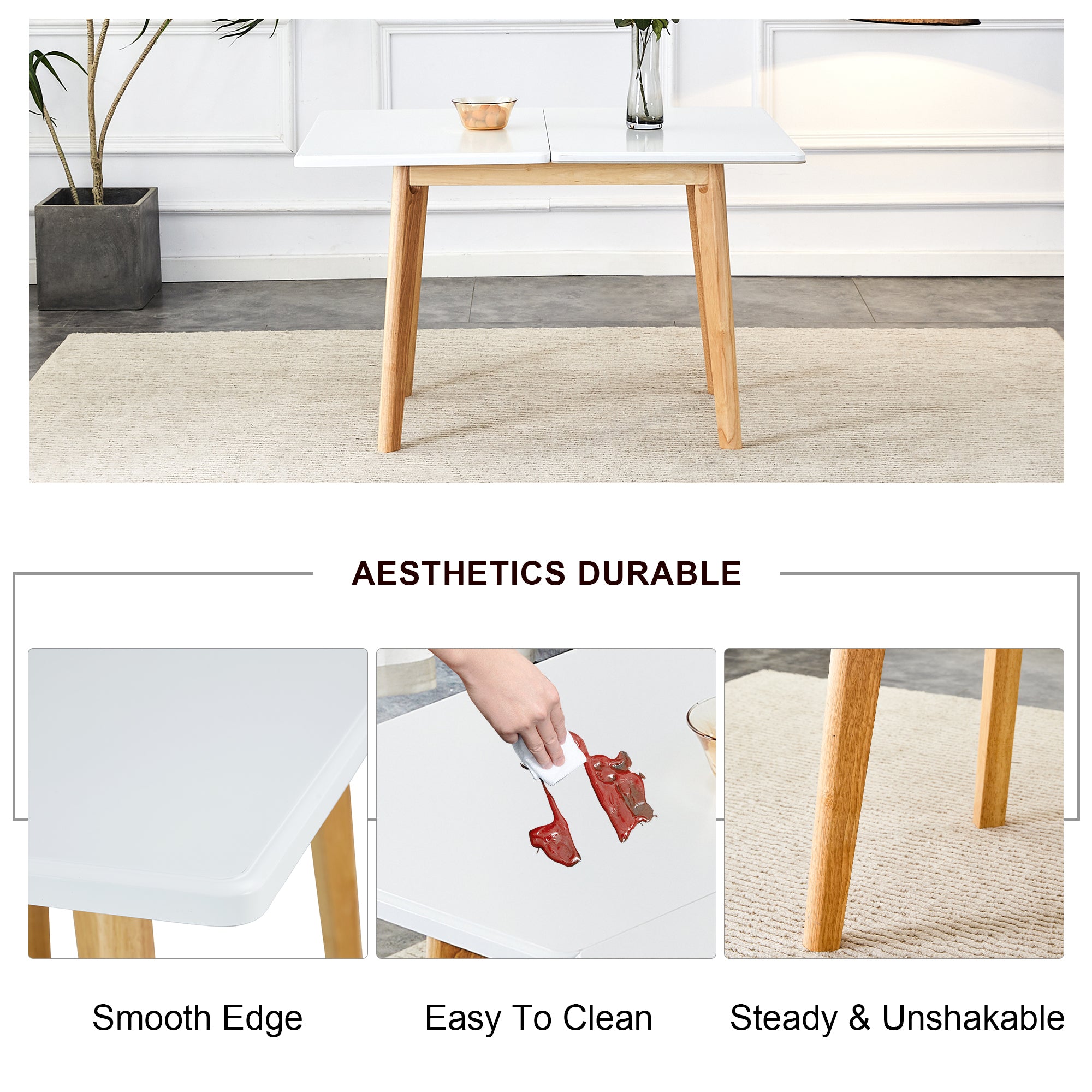 Foldable Computer Desk with 4 Chairs - ZD-1545 SC-003