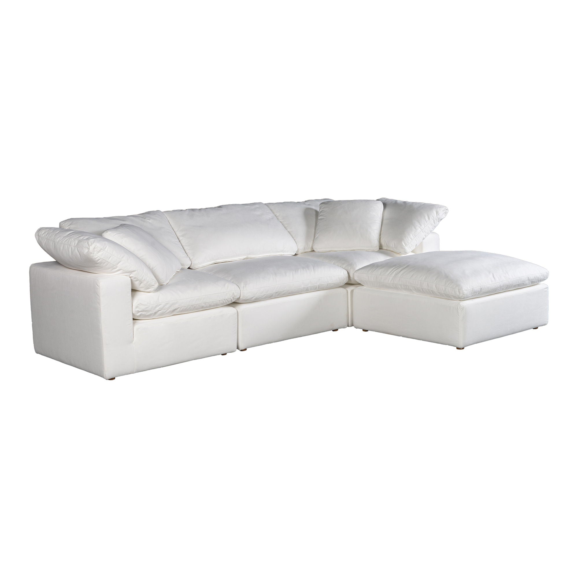 Terra Condo Lounge Modular Sectional - LiveSmart Fabric - Cream White - Comfortable and Stylish Living Room Furniture