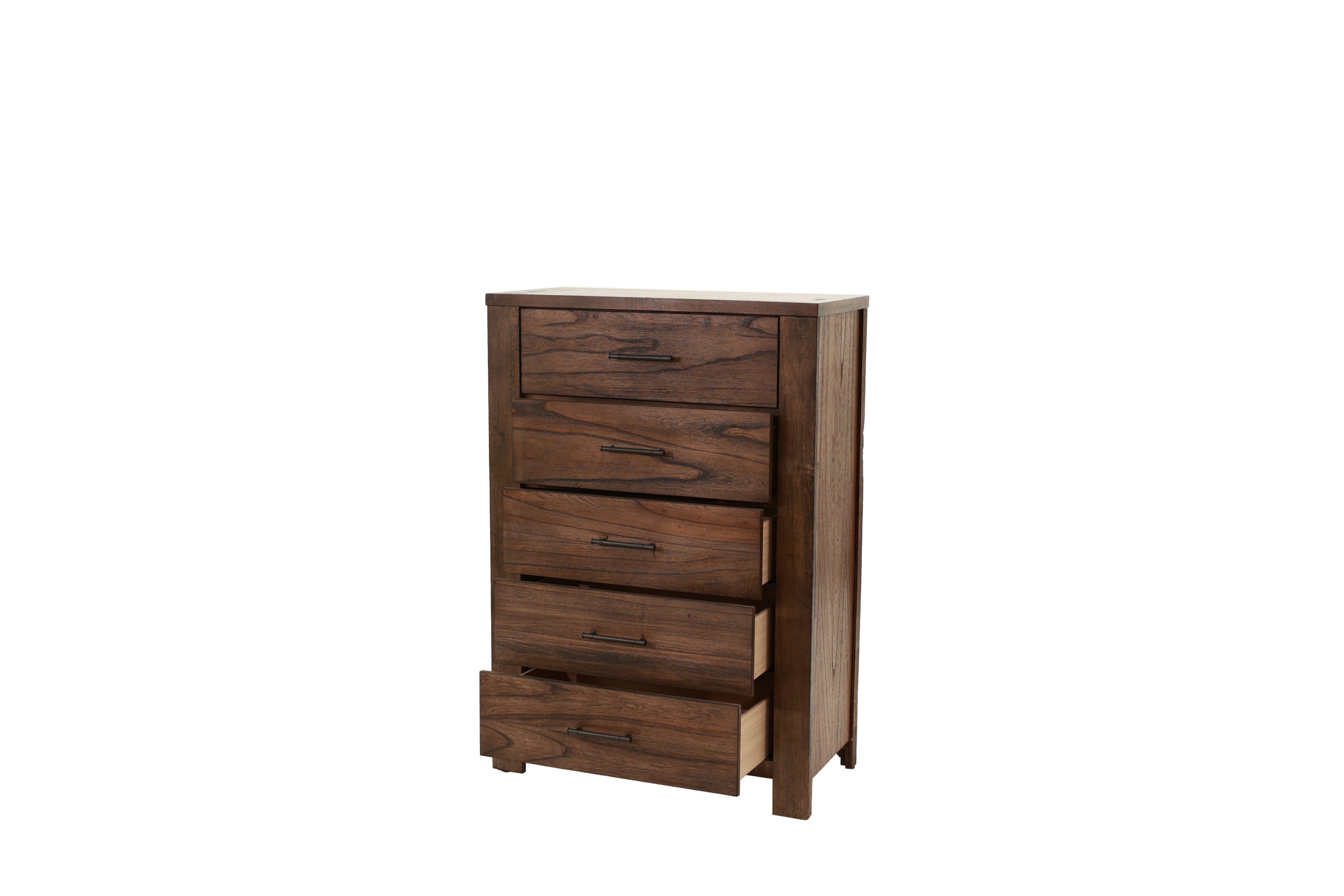 Oak Finish Chest of Drawers | 5 Drawers