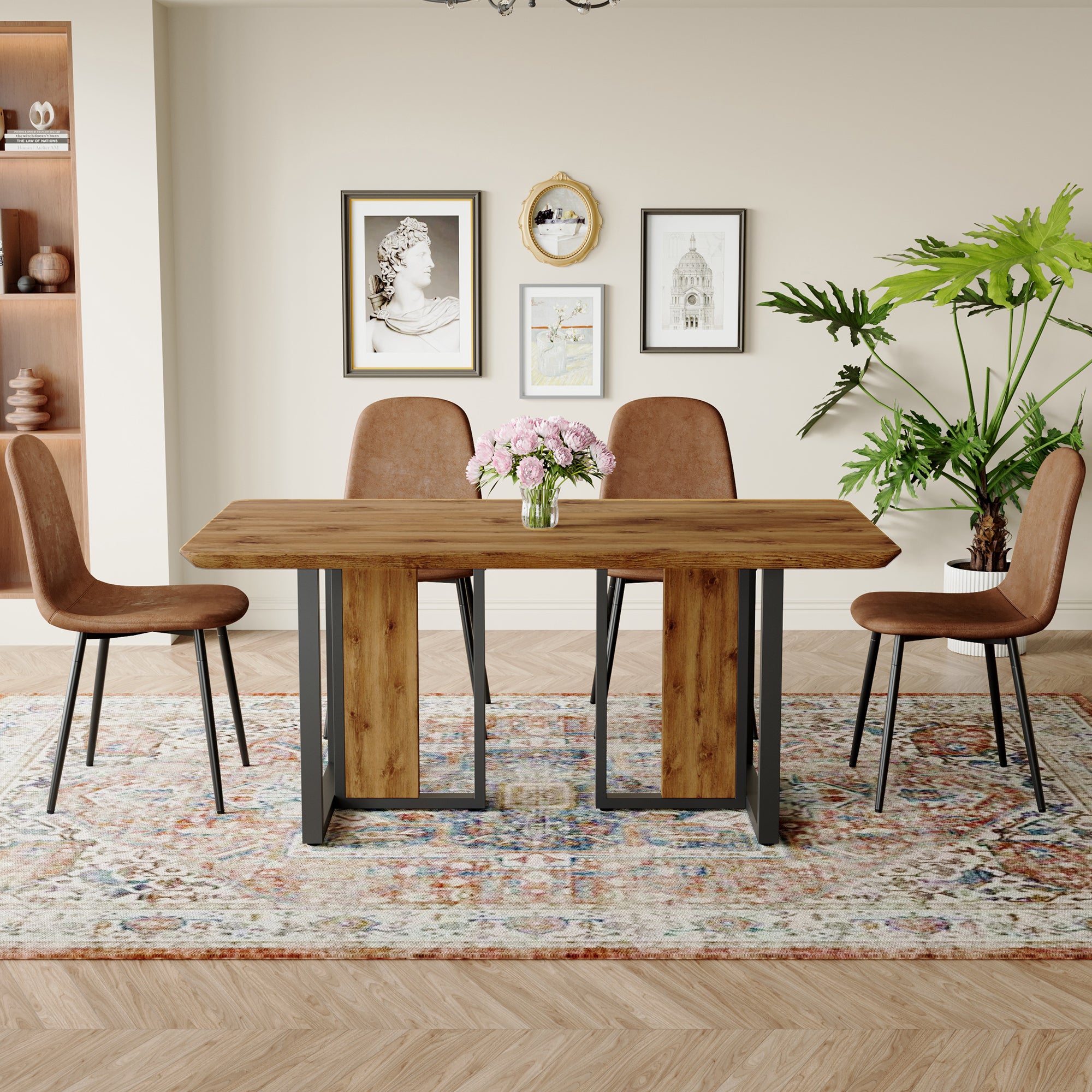 70" Dining Table Set w/ 4 Chairs
