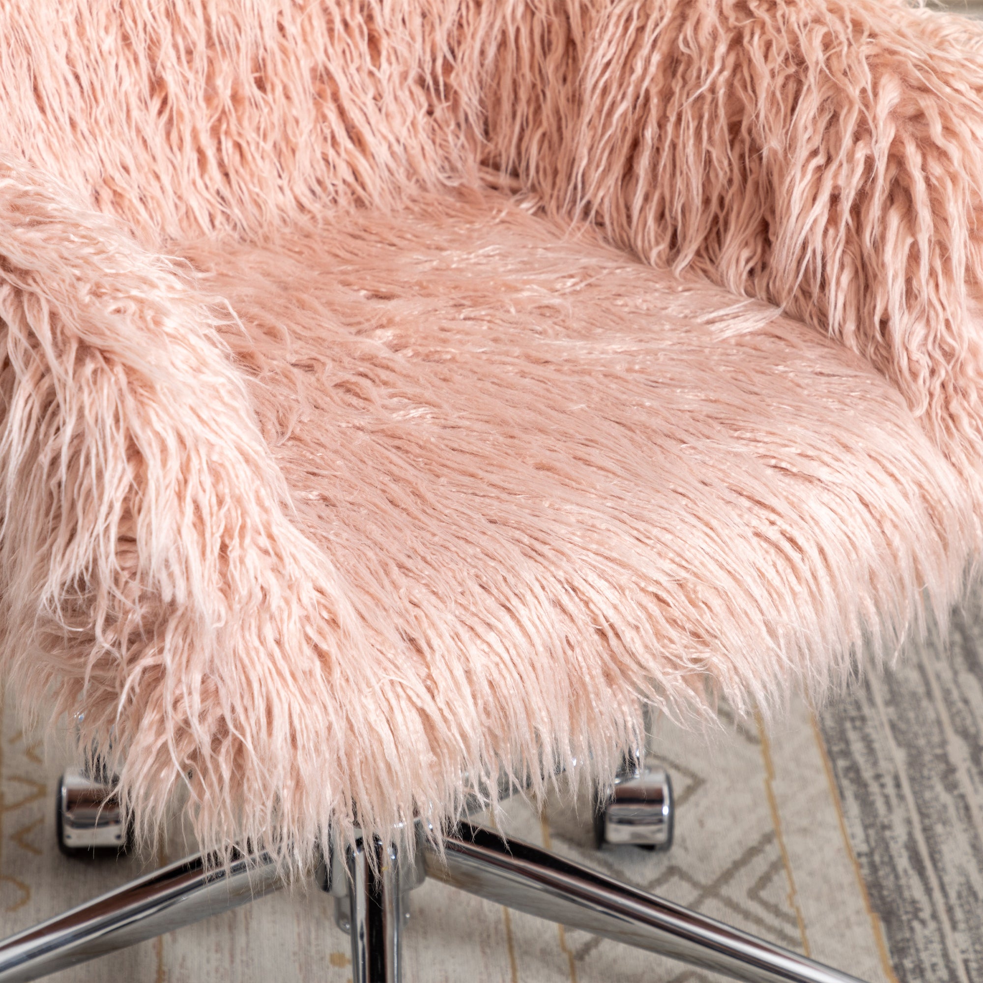 Fluffy Home Office Chair | Makeup Vanity Chair for Girls