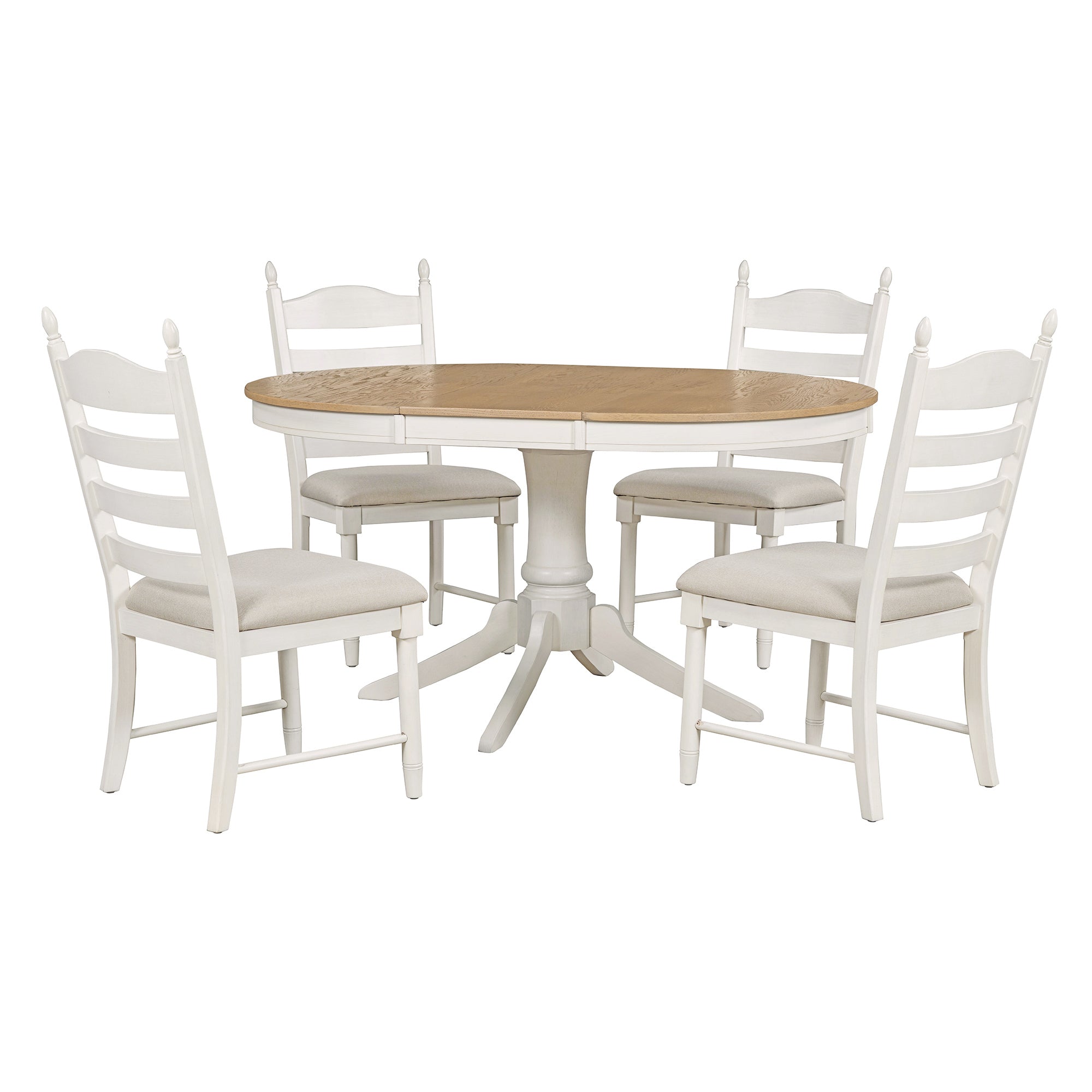 5-Pc Retro Dining Set - Off White