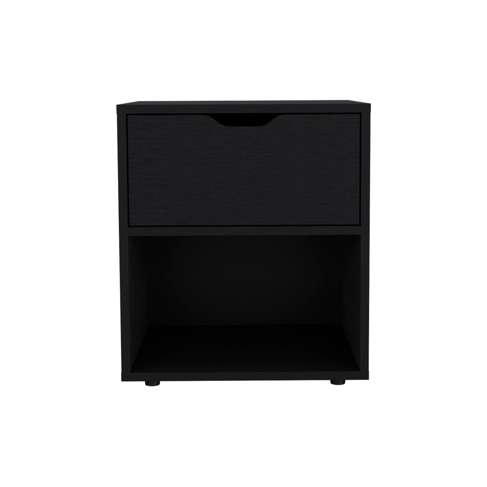 Altheimer Black Nightstand: Modern Bedroom Storage Solution