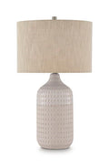 Capwich - Ceramic Table Lamp - Beige / White