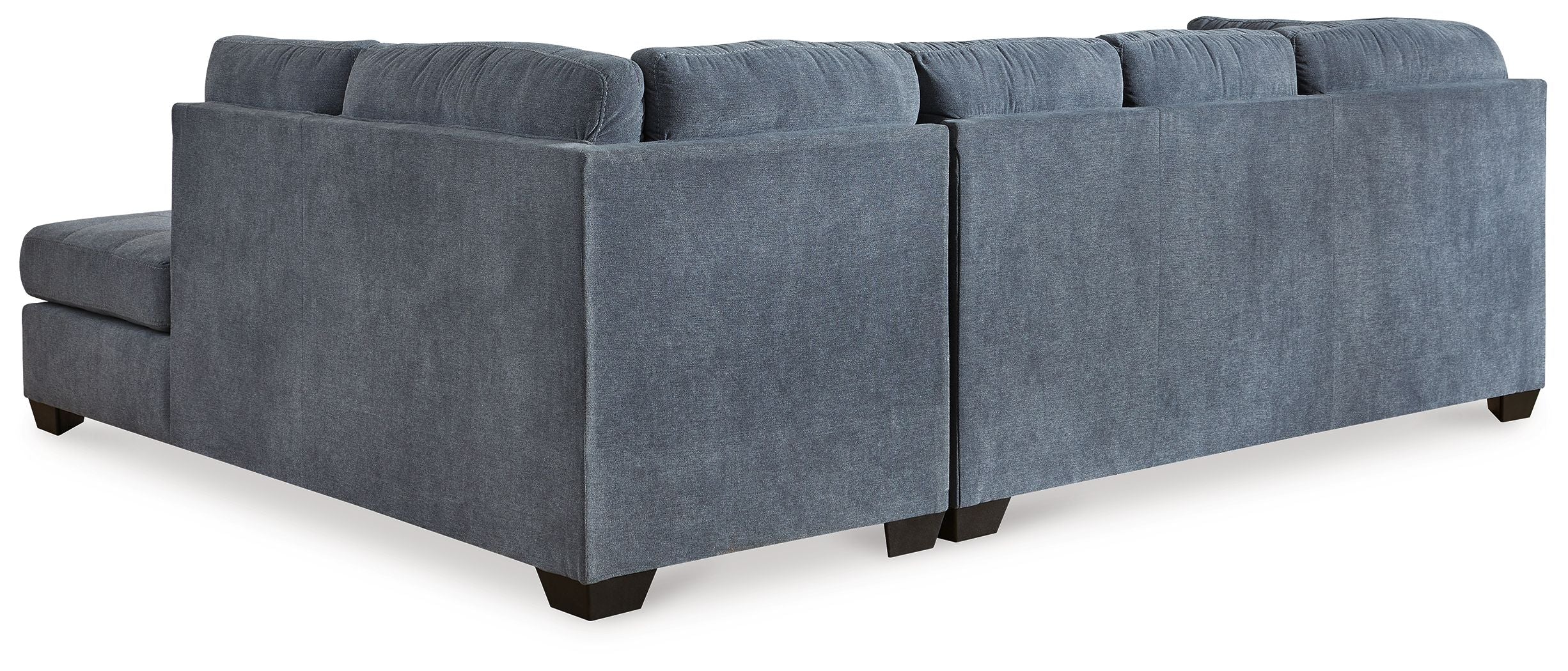 Dark gray corner chaise sleeper sectional sofa with padded arms and back