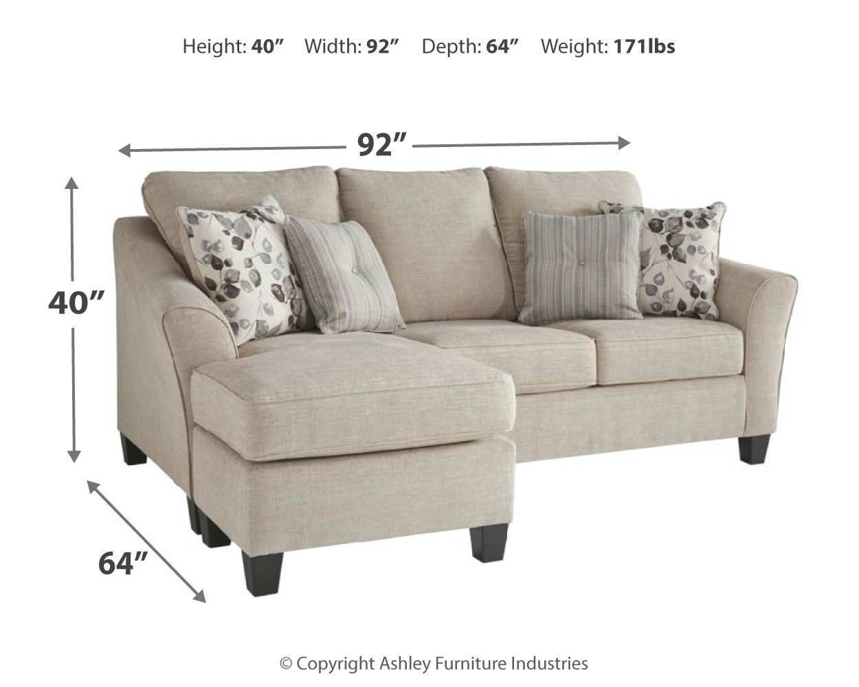 Abney - Driftwood - Sectional Sofa-Ashley Furniture-American Furniture Outlet