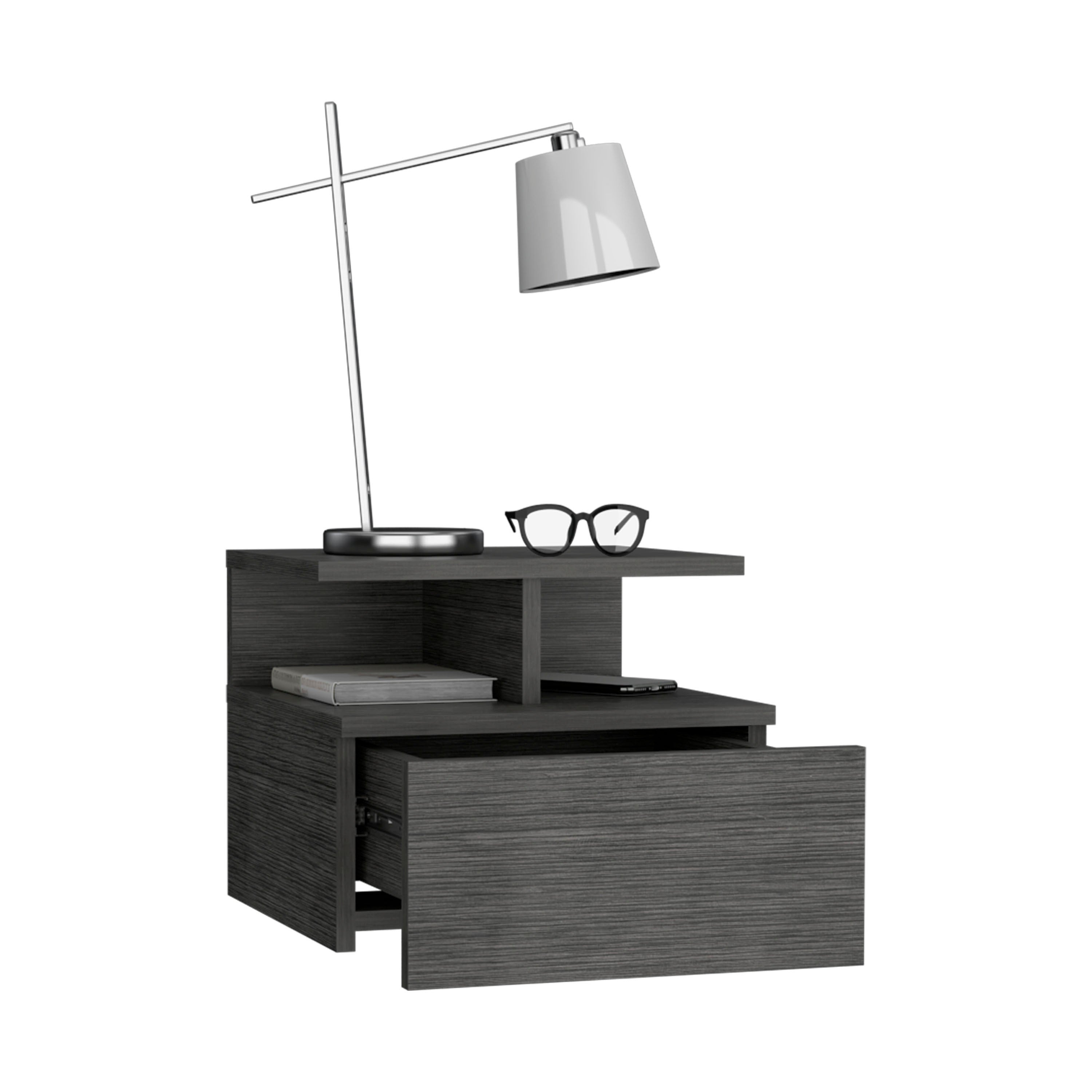 Adele Floating Nightstand - Modern Bedside Table-American Furniture Outlet