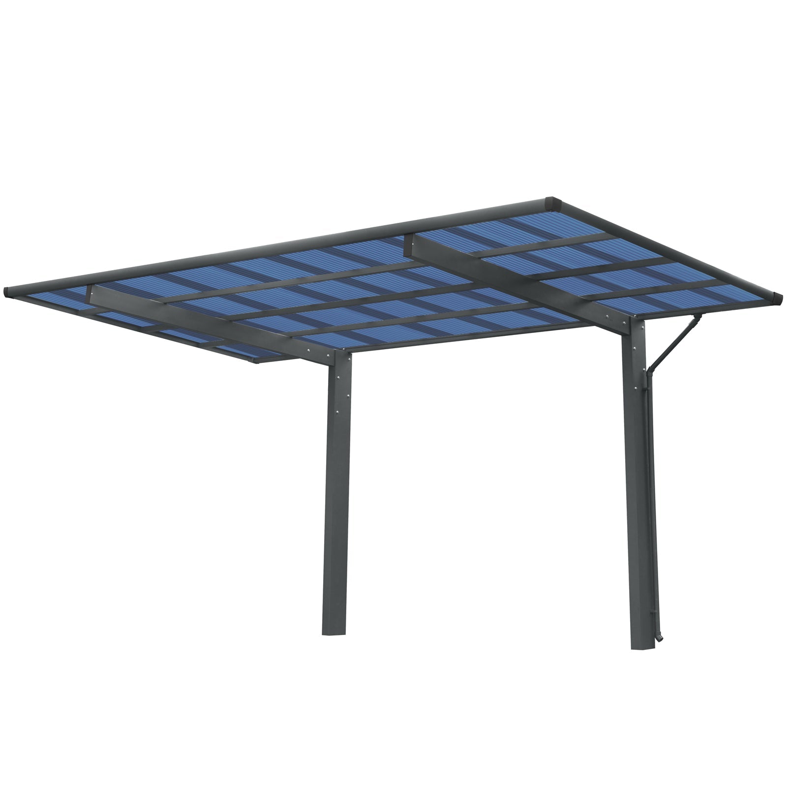 Aluminum Carport 17.44FT - Outdoor Car Cover-American Furniture Outlet