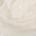 Amori Faux Fur Bean Bag - White (3 ft)-American Furniture Outlet