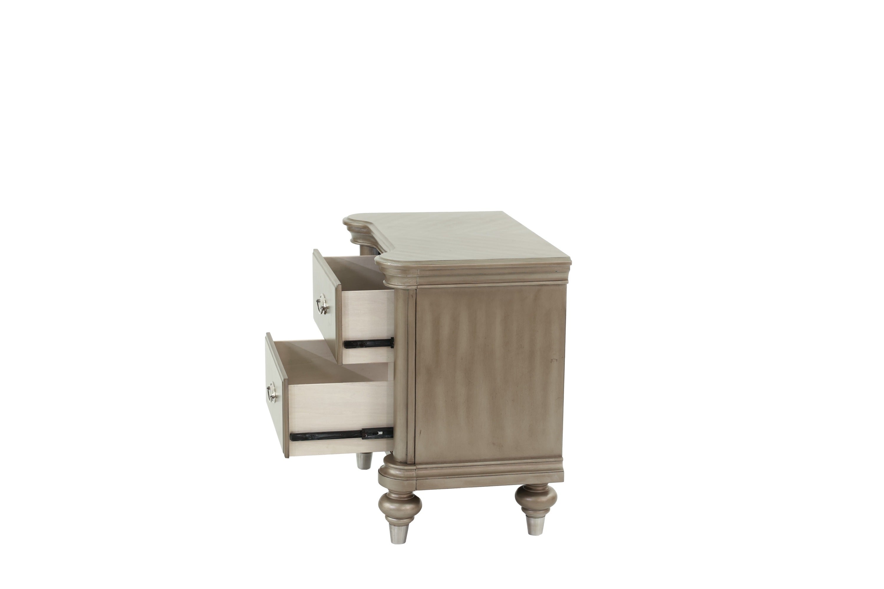 Antique Silver Nightstand-American Furniture Outlet