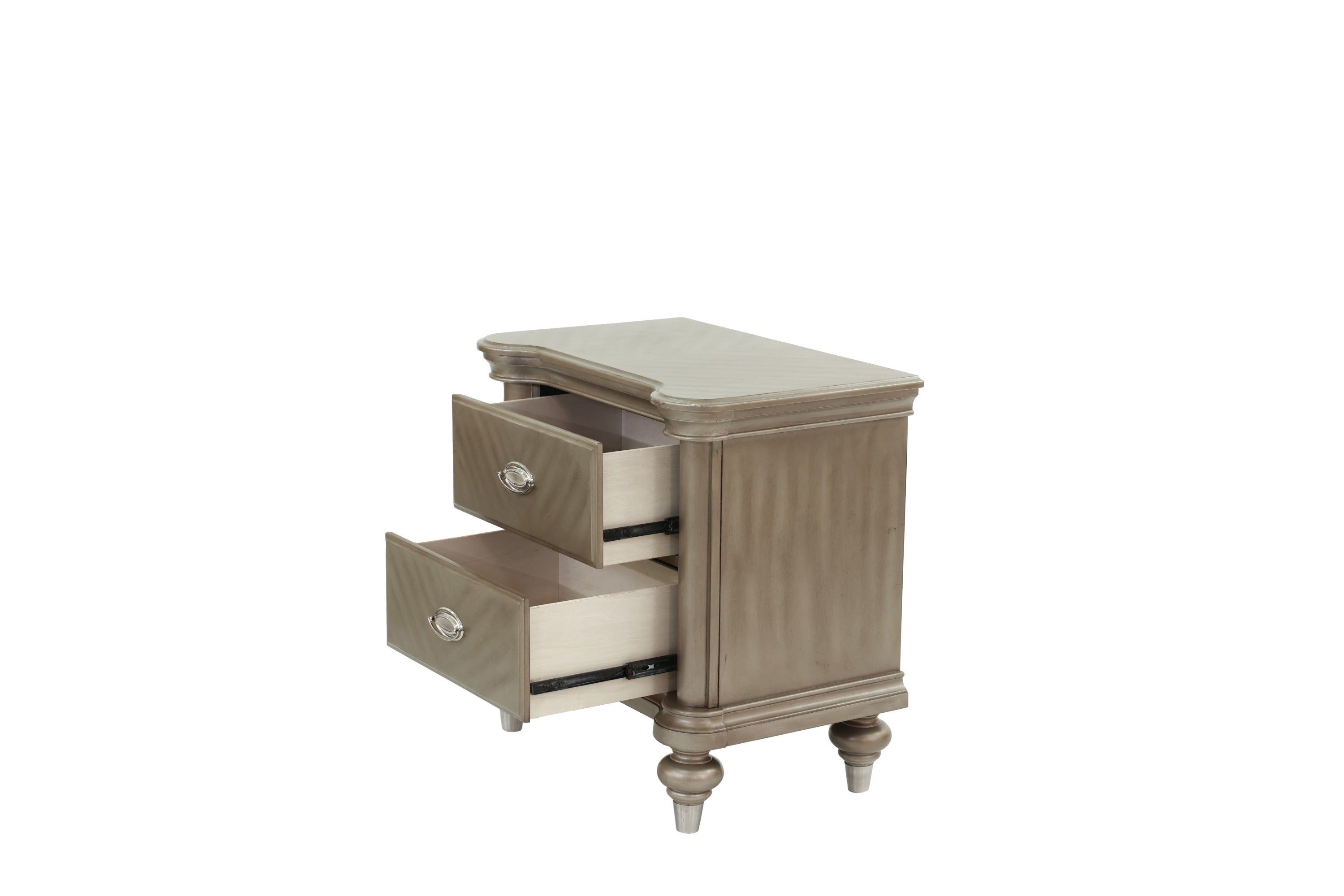 Antique Silver Nightstand-American Furniture Outlet