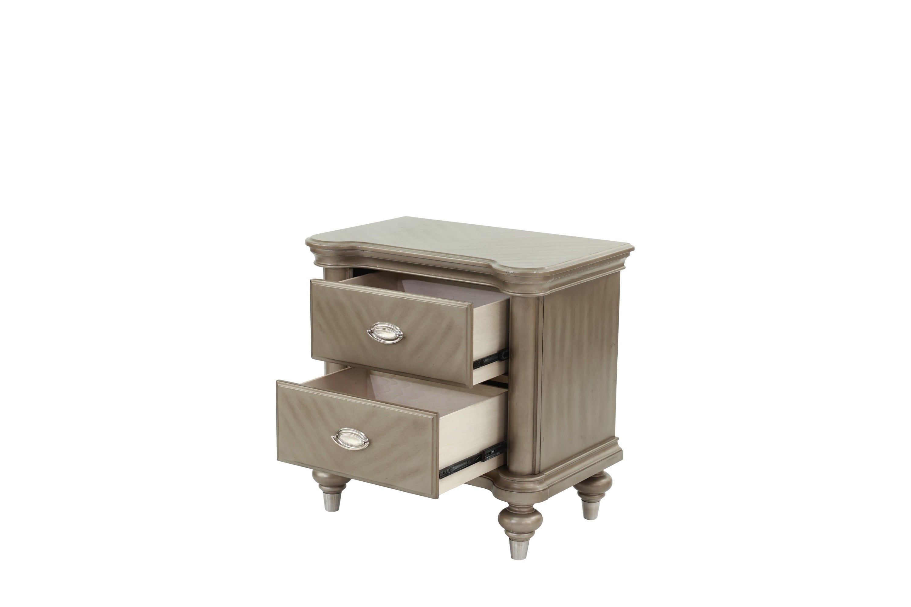 Antique Silver Nightstand-American Furniture Outlet