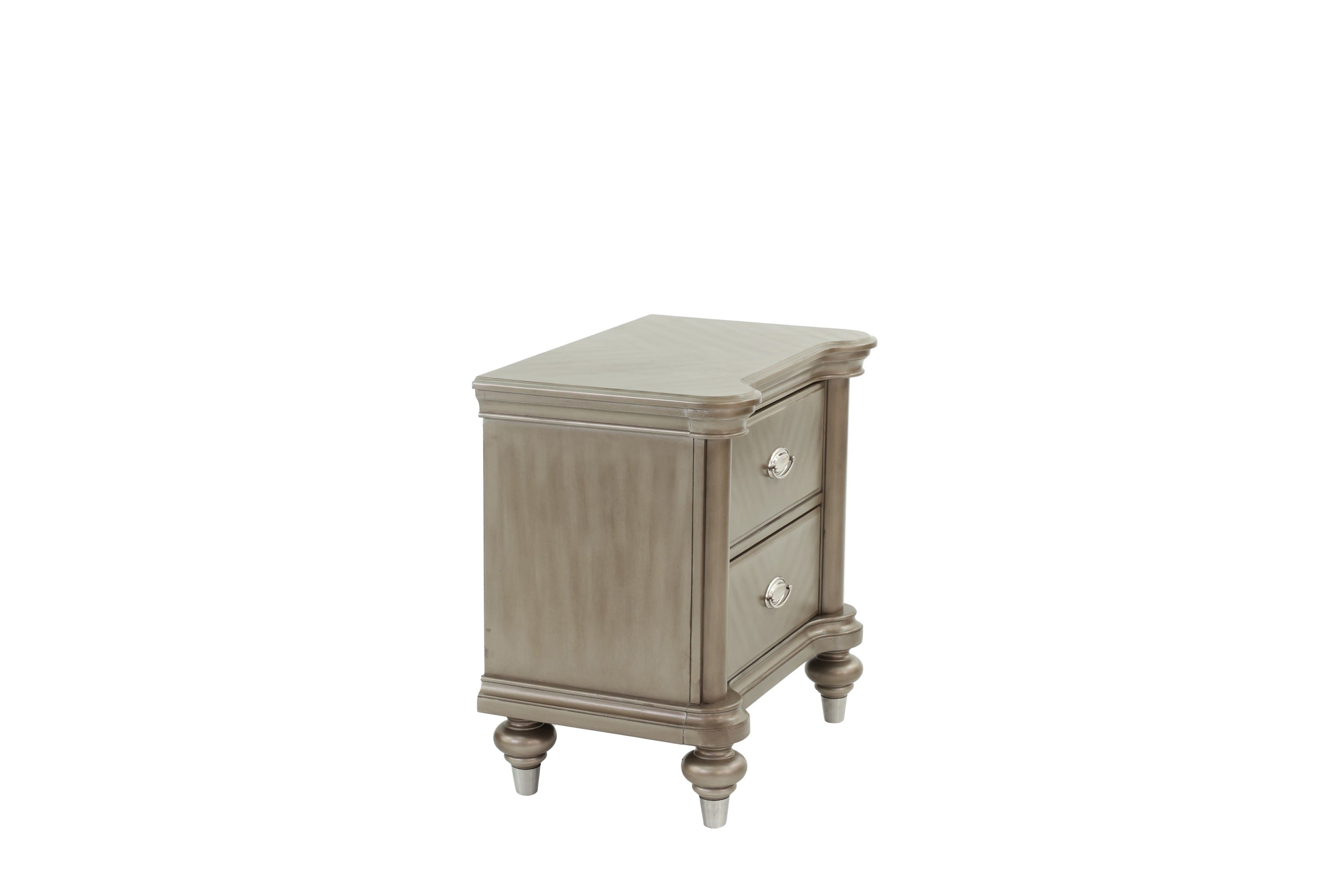 Antique Silver Nightstand-American Furniture Outlet