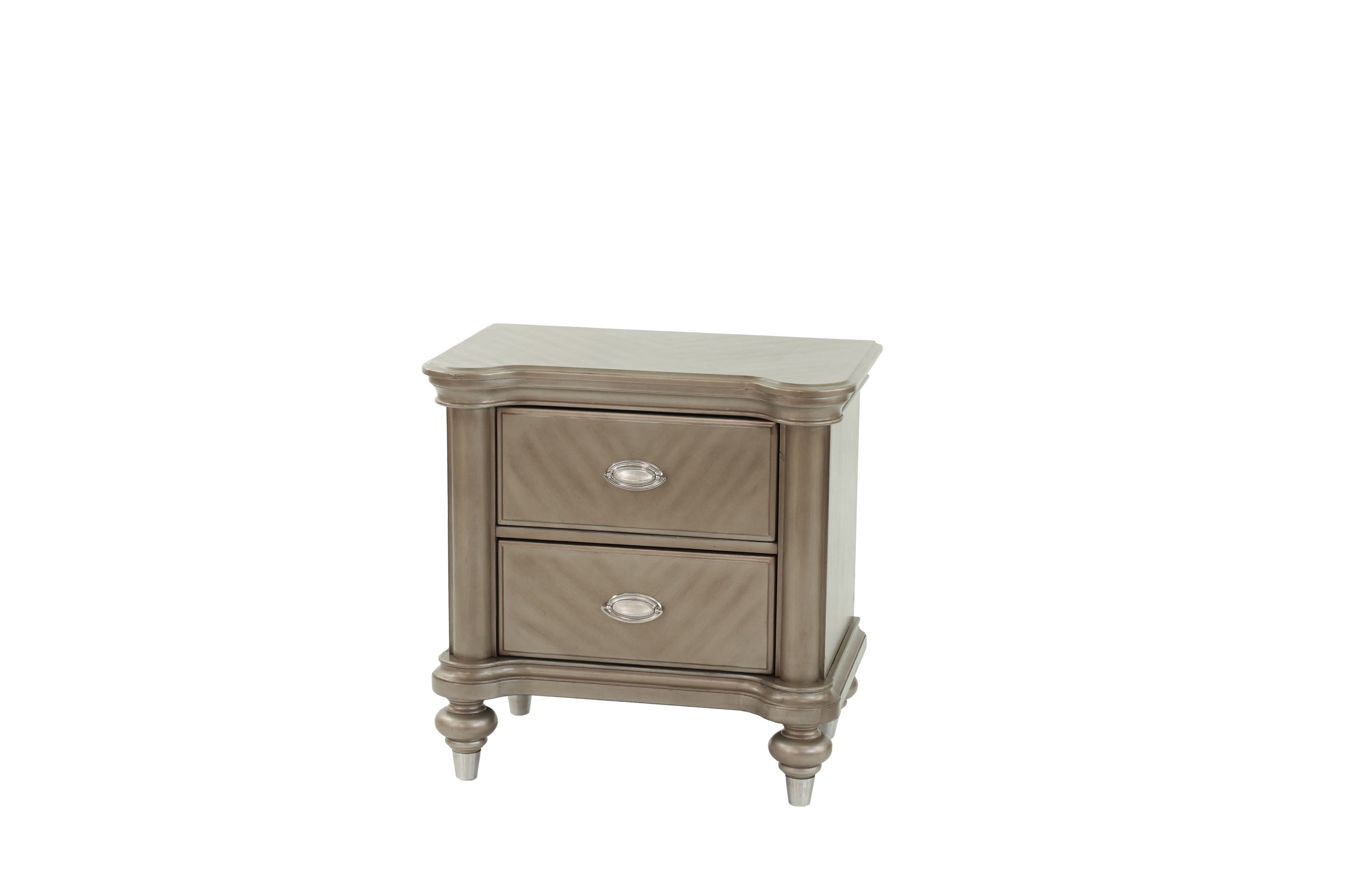Antique Silver Nightstand-American Furniture Outlet