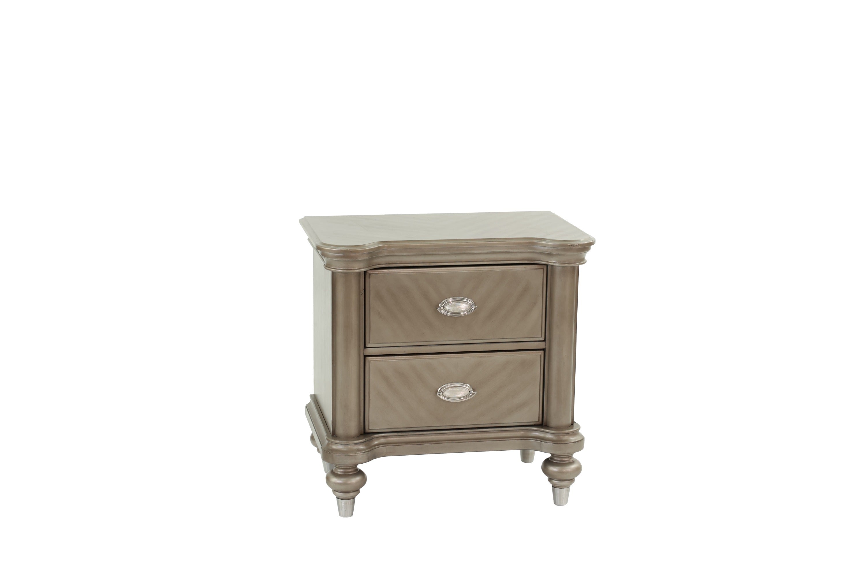 Antique Silver Nightstand-American Furniture Outlet