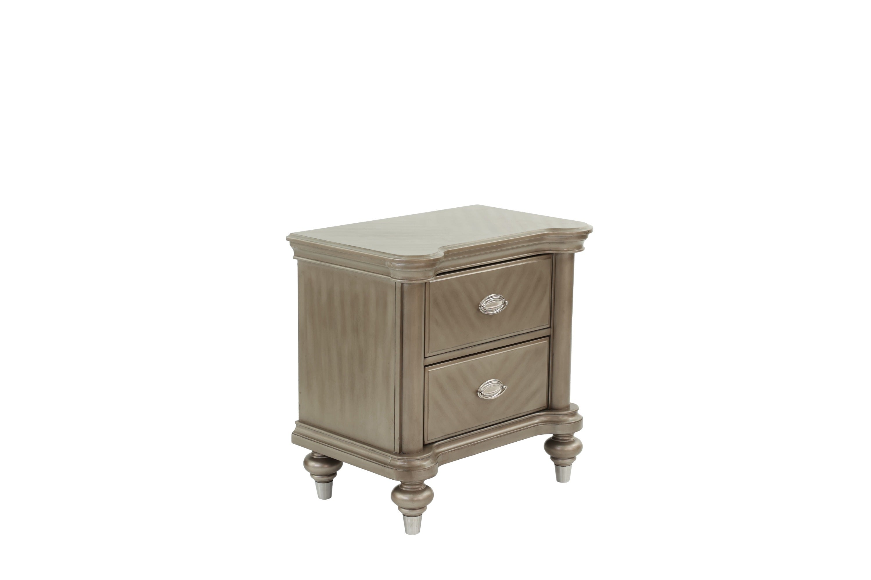 Antique Silver Nightstand-American Furniture Outlet