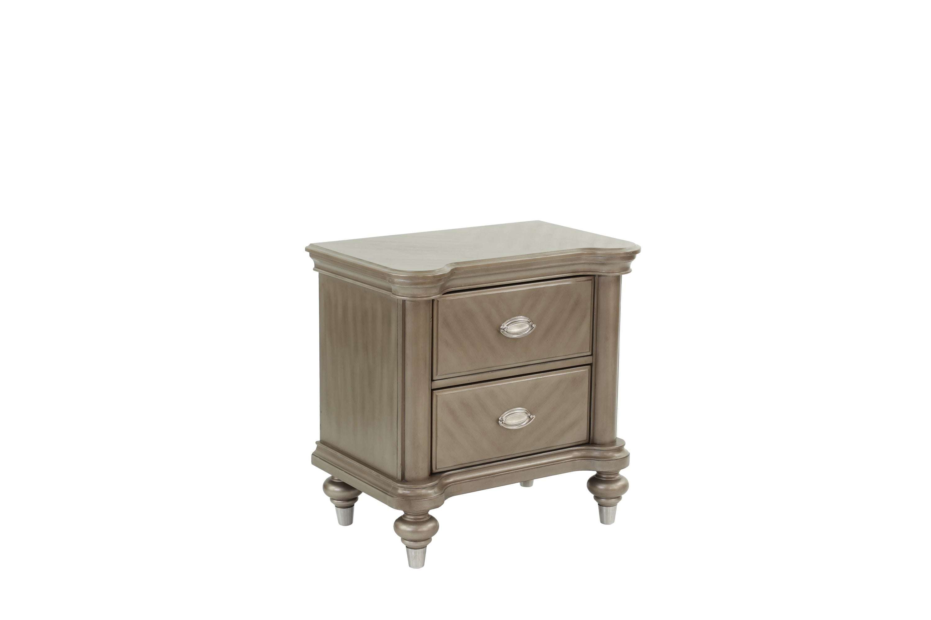 Antique Silver Nightstand-American Furniture Outlet