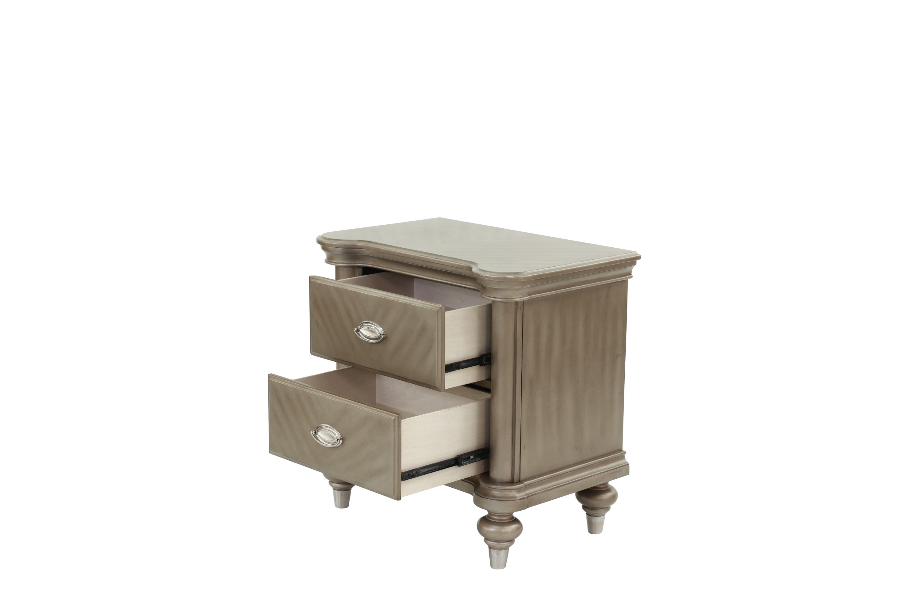 Antique Silver Nightstand-American Furniture Outlet