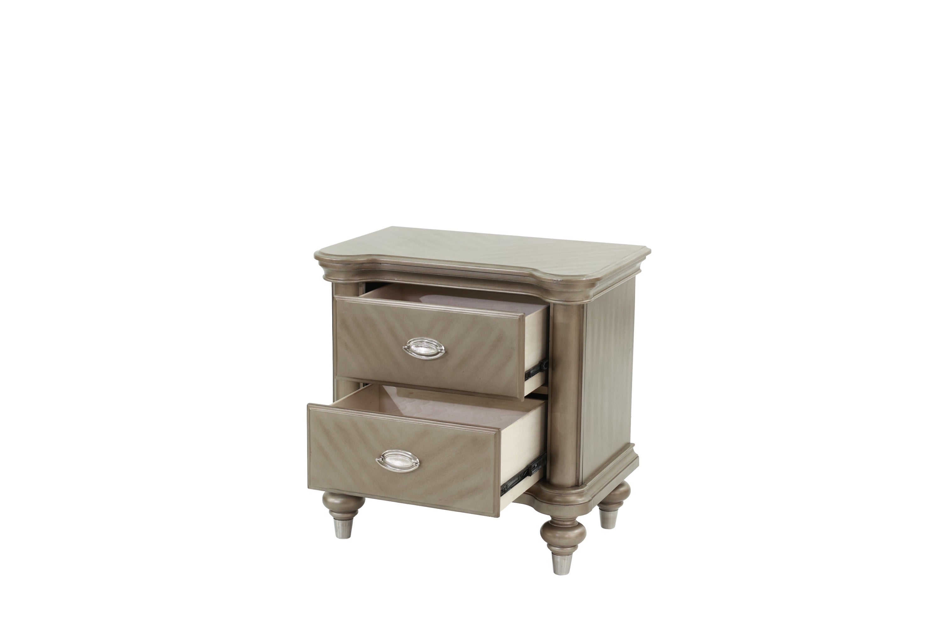 Antique Silver Nightstand-American Furniture Outlet