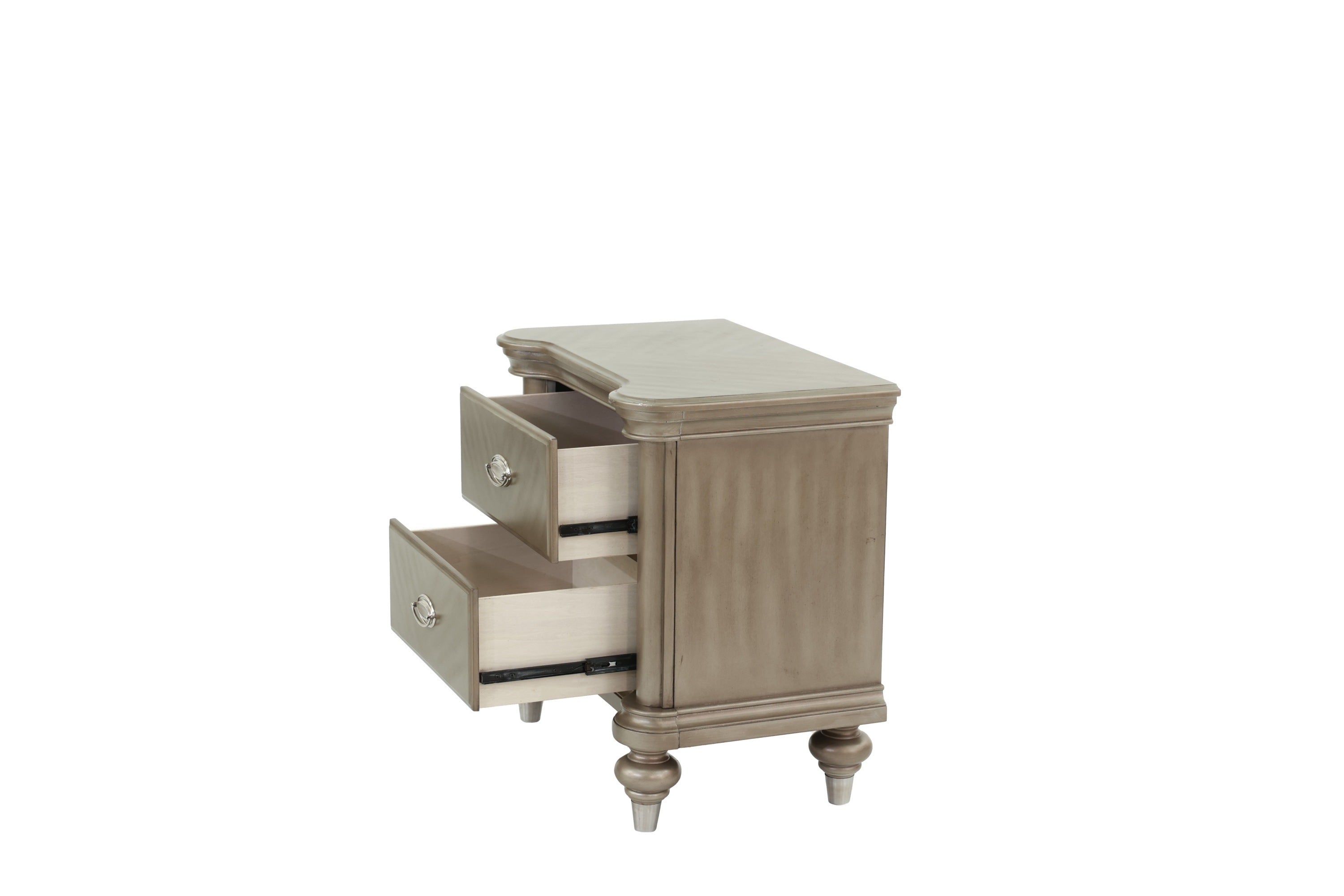 Antique Silver Nightstand-American Furniture Outlet