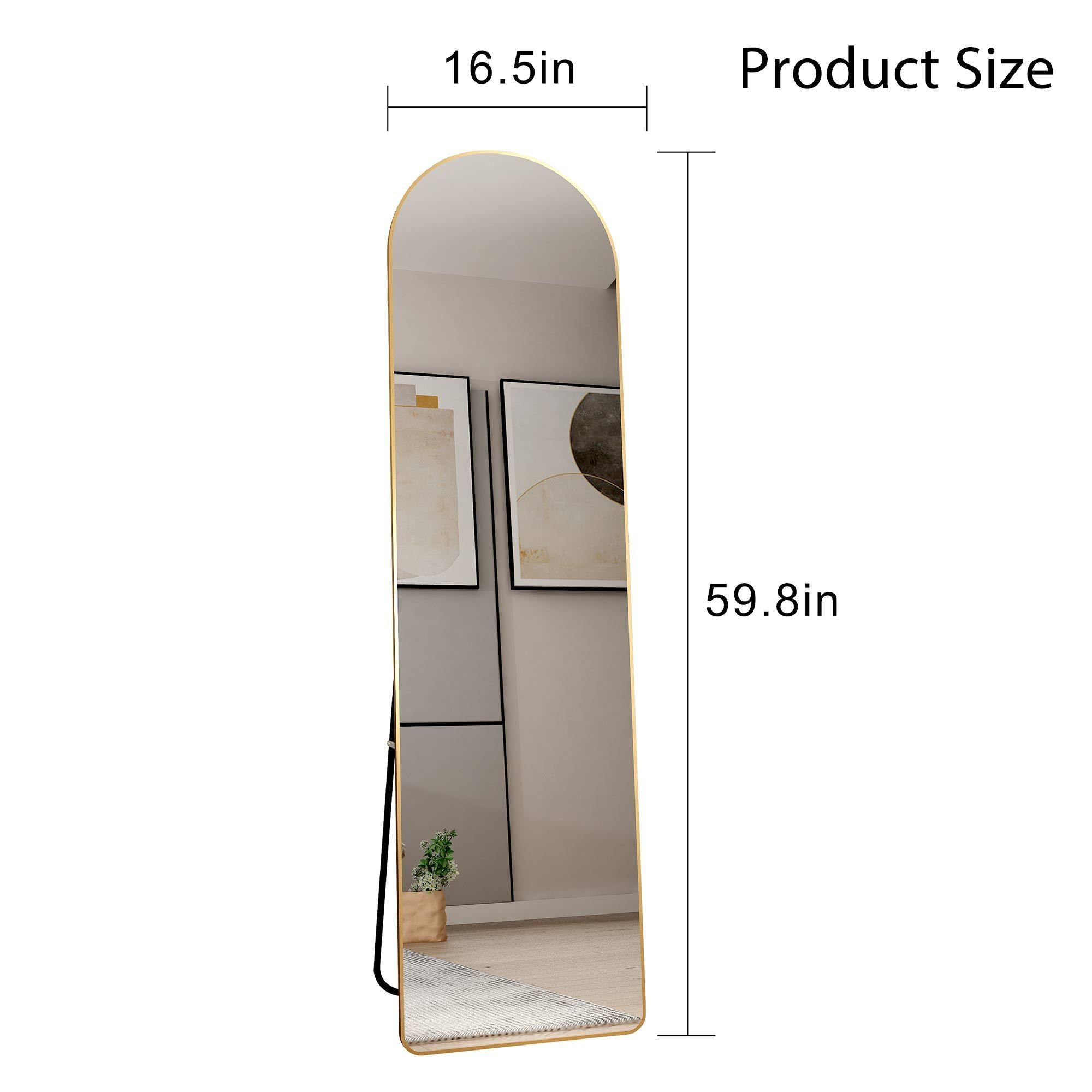 Arched Full Length Mirror | Floor & Wall Mountable-American Furniture Outlet