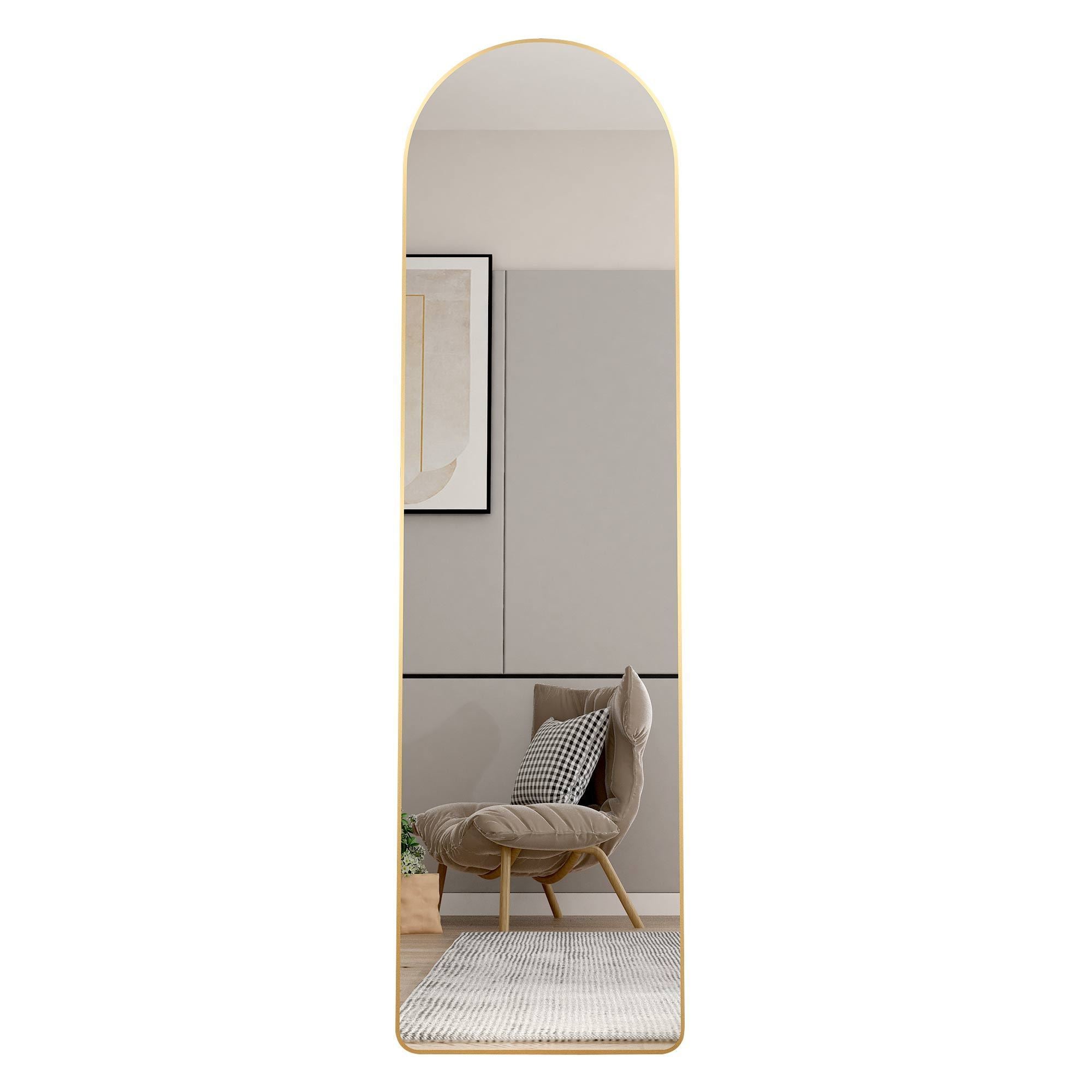 Arched Full Length Mirror | Floor & Wall Mountable-American Furniture Outlet