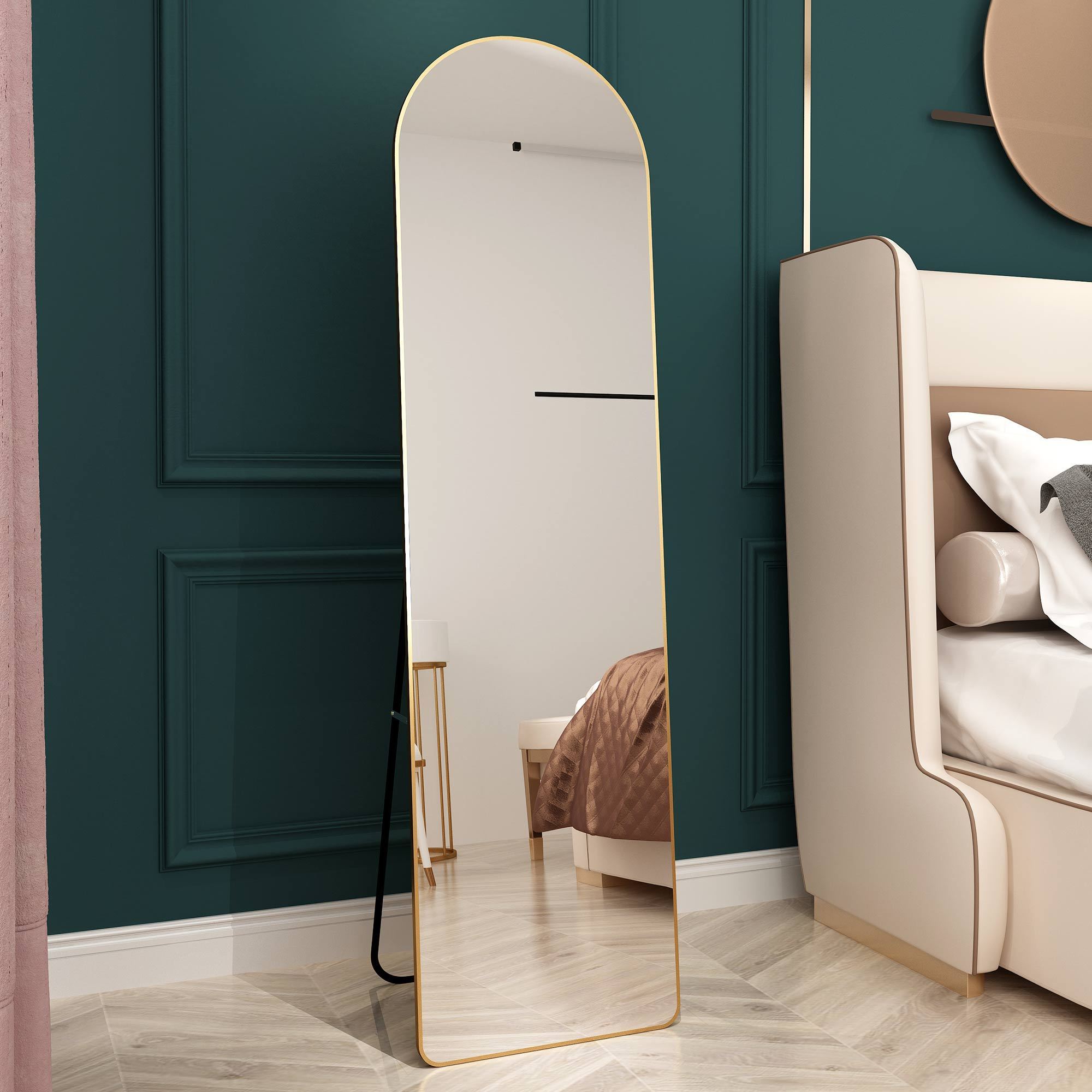 Arched Full Length Mirror | Floor & Wall Mountable-American Furniture Outlet