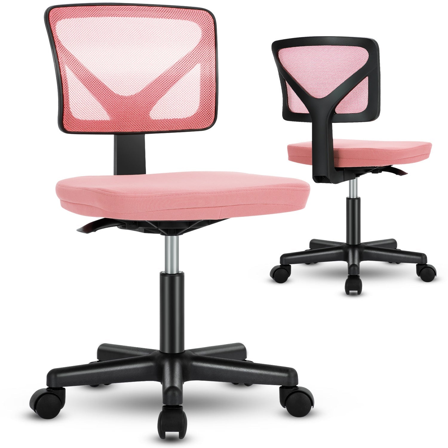 Armless Pink Desk Chair-American Furniture Outlet