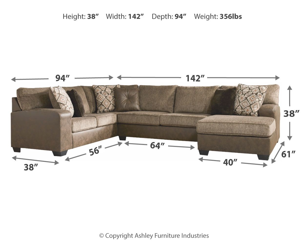 Ashley Abalone Sectional-Benchcraft®-American Furniture Outlet