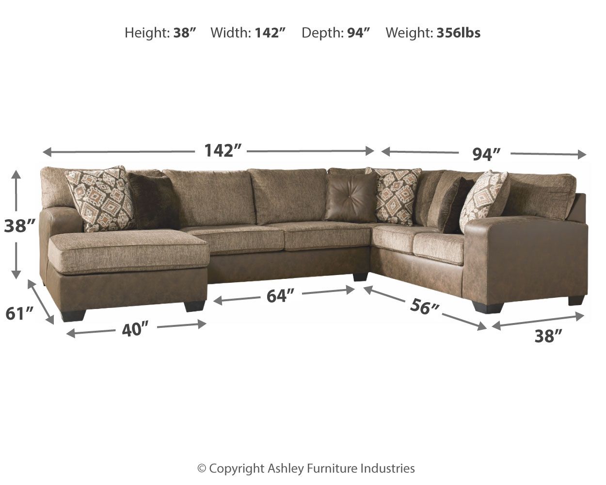 Ashley Abalone Sectional-Benchcraft®-American Furniture Outlet