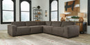 Ashley Allena Modular Sectional Sofa - Suede-Like Fabric, Dark Gray-Signature Design by Ashley®-American Furniture Outlet