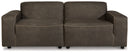 Ashley Allena Modular Sectional Sofa - Suede-Like Fabric, Dark Gray-Signature Design by Ashley®-American Furniture Outlet