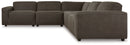 Ashley Allena Modular Sectional Sofa - Suede-Like Fabric, Dark Gray-Signature Design by Ashley®-American Furniture Outlet