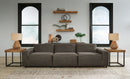 Ashley Allena Modular Sectional Sofa - Suede-Like Fabric, Dark Gray-Signature Design by Ashley®-American Furniture Outlet