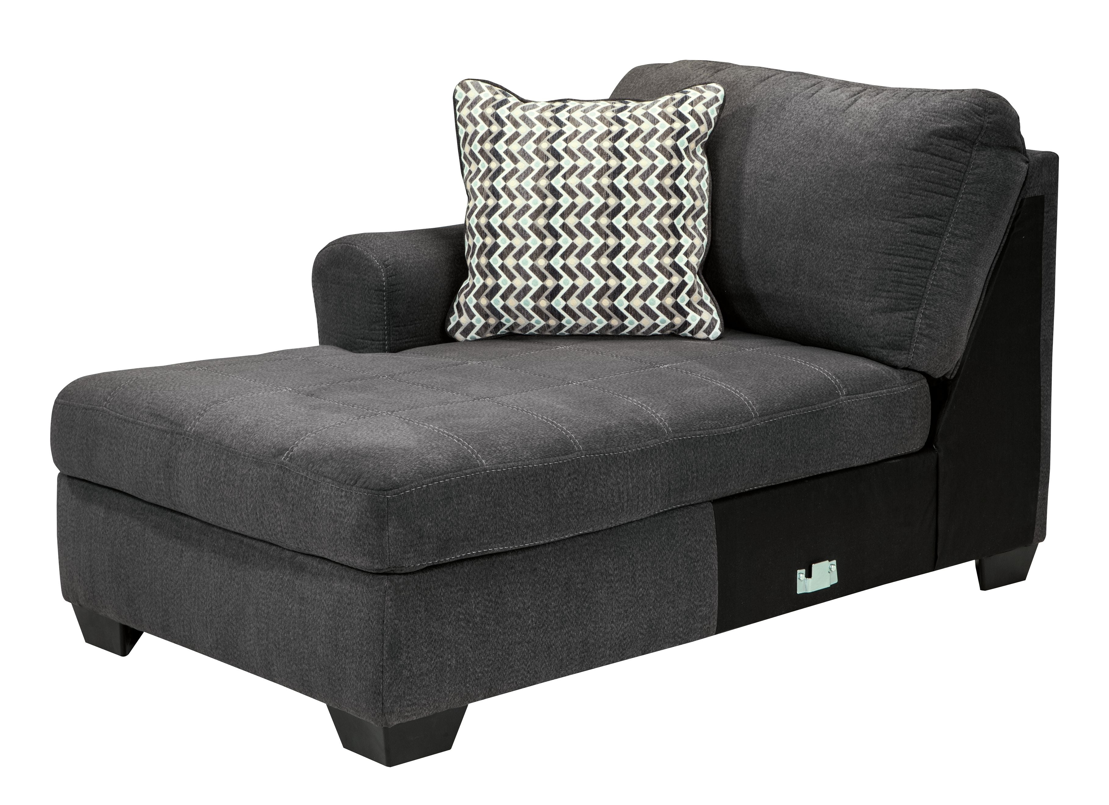 Ashley Ambee Sectional U Shaped Sectional Chaise - Gray-Benchcraft®-American Furniture Outlet