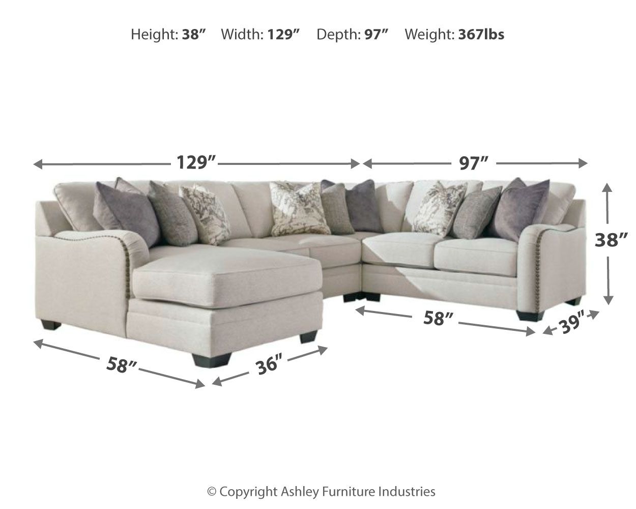 Ashley Dellara Sectional-Benchcraft®-American Furniture Outlet