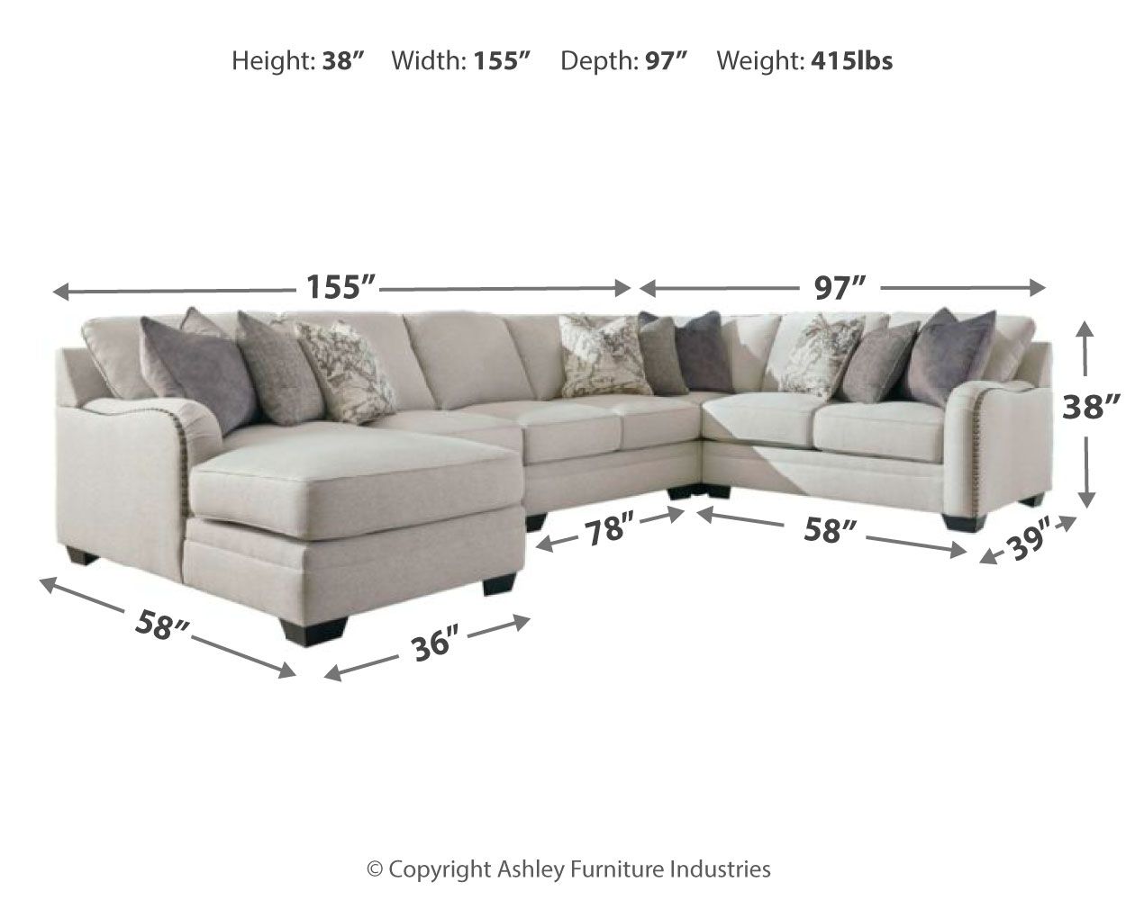 Ashley Dellara Sectional-Benchcraft®-American Furniture Outlet